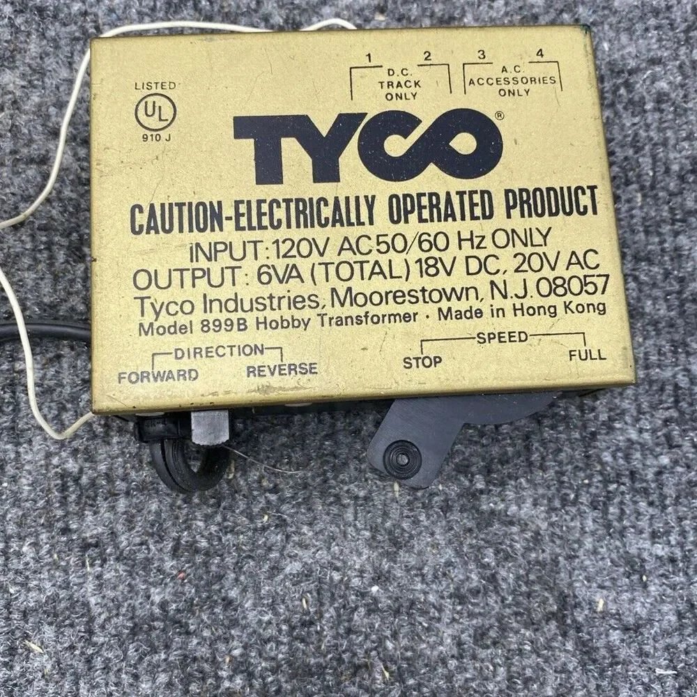Vintage Tyco 899B Hobby Transformer Power Supply Train Controller DC AC Track